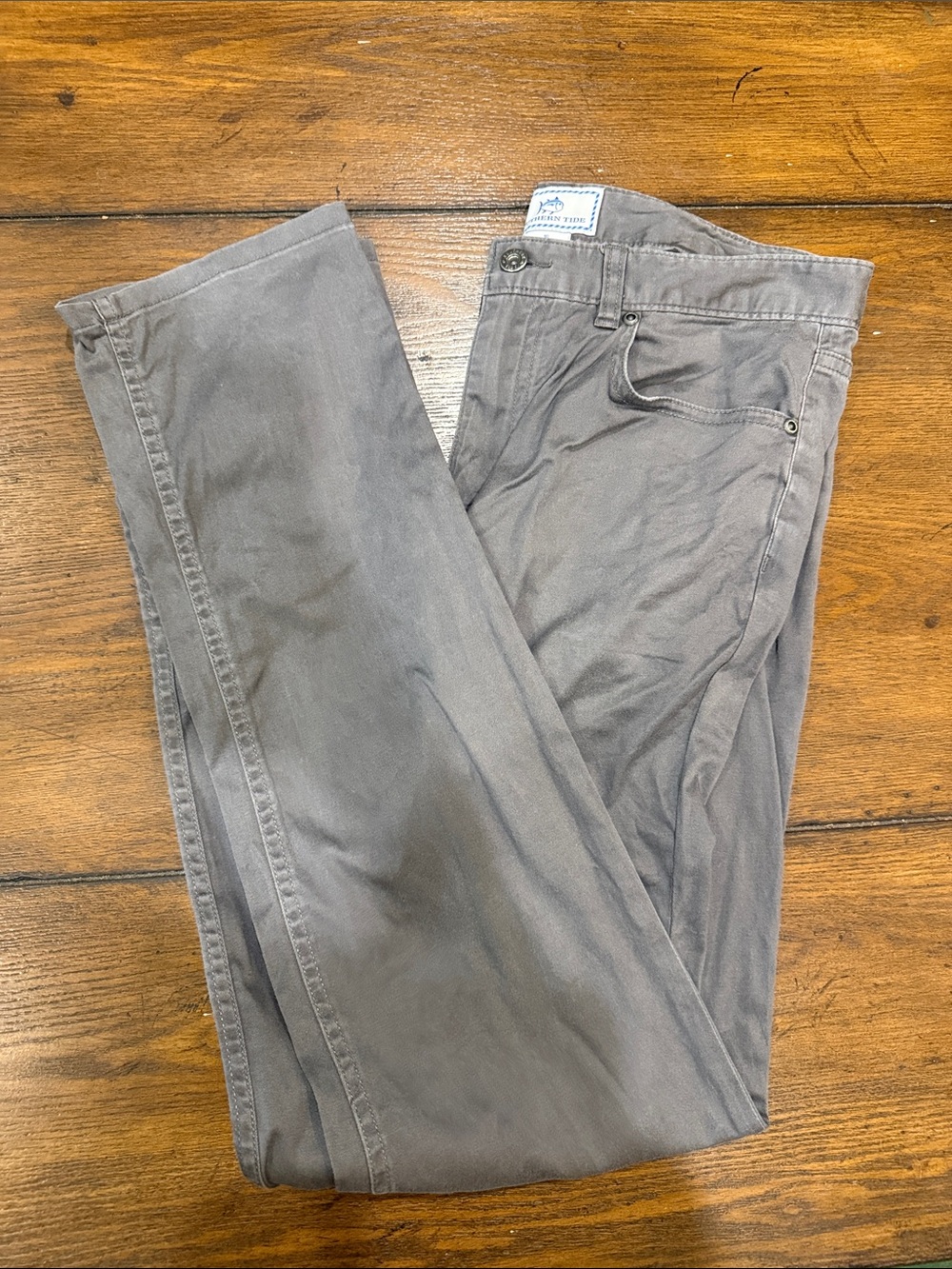 Southern Tide Boys Gray Slim Casual Pants